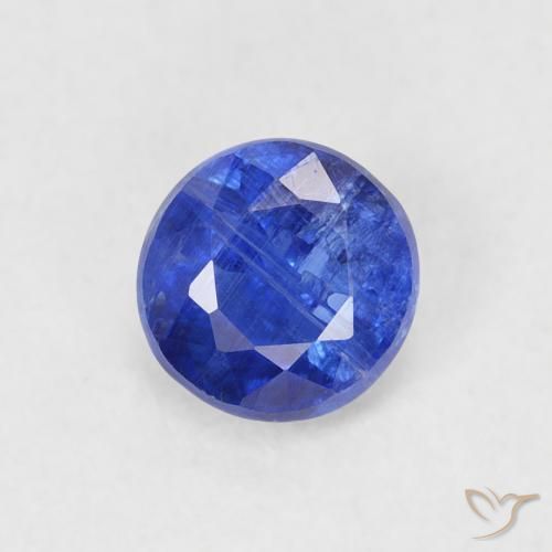 0.71ct 天然 海军蓝 蓝晶石, 圆形的, SI