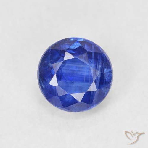0.73ct 天然 海军蓝 蓝晶石, 圆形的, SI