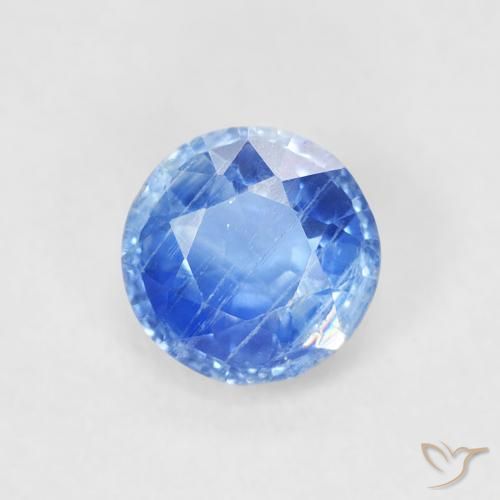 0.68ct 天然 中蓝 蓝晶石, 圆形的, SI