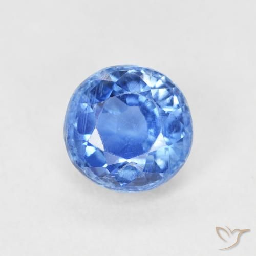 0.72ct 天然 中蓝 蓝晶石, 圆形的, SI