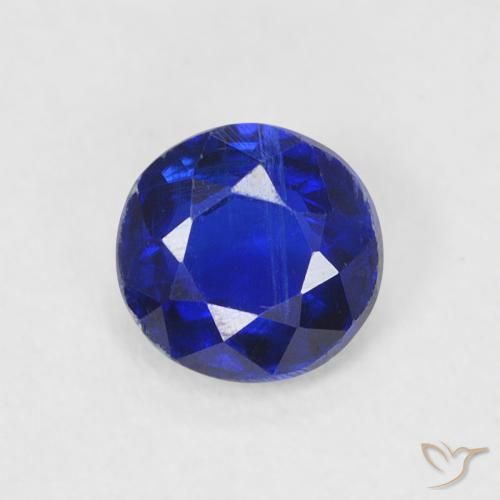 0.53ct 天然 浓海军蓝 蓝晶石, 圆形的, SI