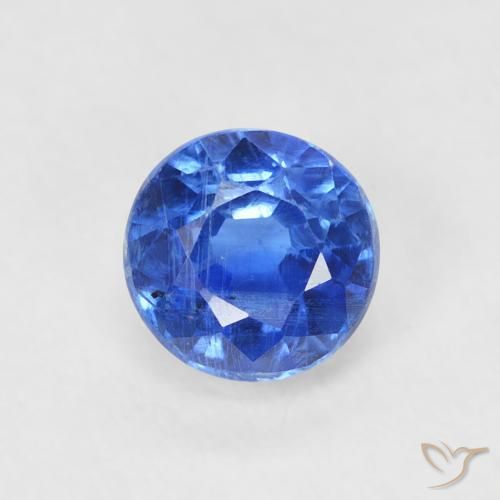 0.81ct 天然 中蓝 蓝晶石, 圆形的, SI