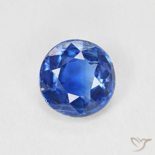0.64ct 天然 中蓝 蓝晶石, 圆形的, SI