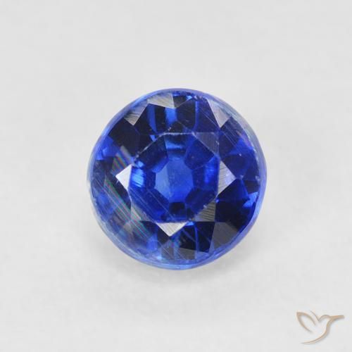 0.82ct 天然 深蓝色 蓝晶石, 圆形的, SI
