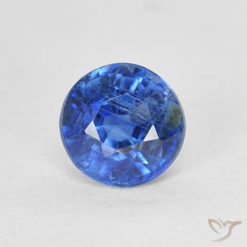 0.82ct 天然 浅海军蓝 蓝晶石, 圆形的, SI
