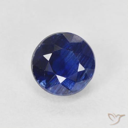 0.80ct 天然 深蓝色 蓝晶石, 圆形的, SI