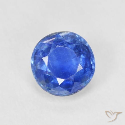 0.82ct 天然 亮蓝色 蓝晶石, 圆形的, SI