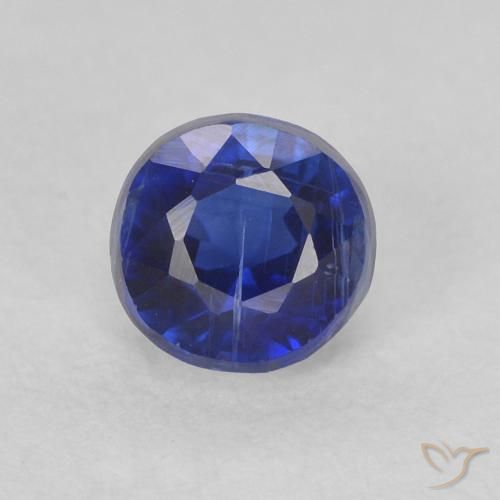 0.51ct 天然 皇家蓝色 蓝晶石, 圆形的, SI