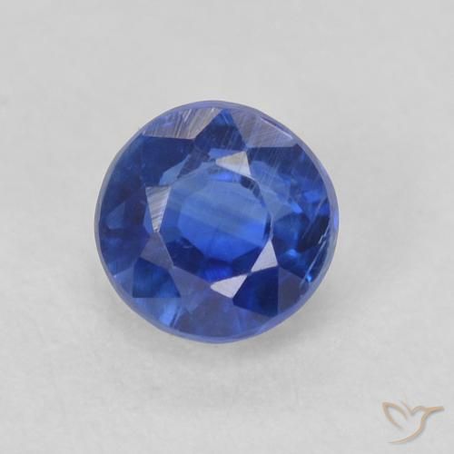 0.49ct 天然 暗蓝色 蓝晶石, 圆形的, SI