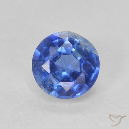 0.42ct 天然 中蓝 蓝晶石, 圆形的, SI