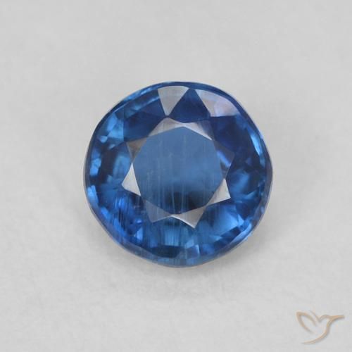 0.36ct 天然 海军蓝 蓝晶石, 圆形的, SI