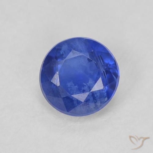 0.39ct 天然 暗蓝色 蓝晶石, 圆形的, SI