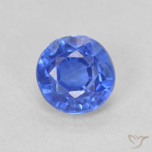 0.44ct 天然 深蓝色 蓝晶石, 圆形的, SI
