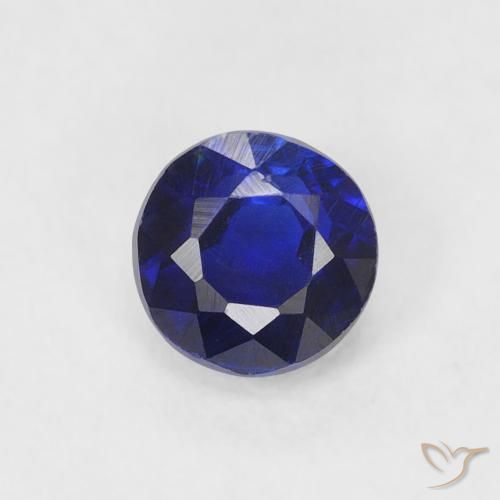 0.47ct 天然 海军蓝 蓝晶石, 圆形的, VS-SI