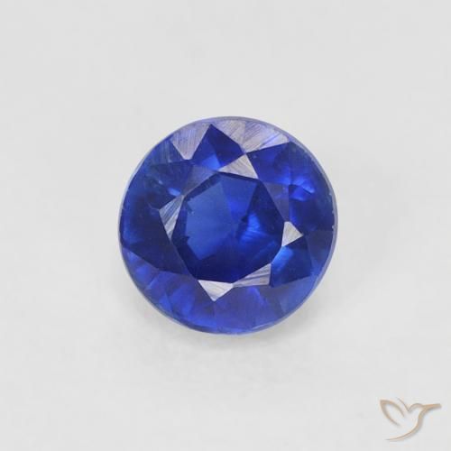 0.43ct 天然 海军蓝 蓝晶石, 圆形的, VS-SI