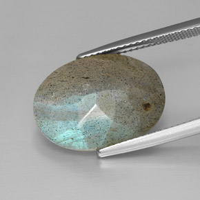 10.56克拉天然拉长石，椭圆形切割，不透明