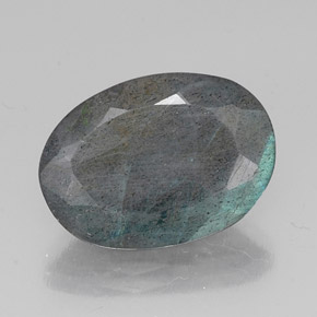 10.55克拉天然多色拉长石，椭圆形切割，18.2×13.1毫米，半透明