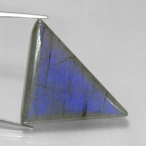 42.05克拉天然拉长石，胖三角形，半透明