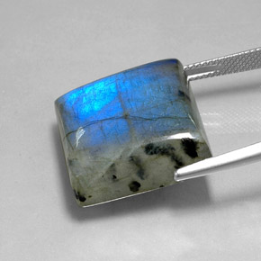 36.07克拉天然拉长石，正方形，半透明