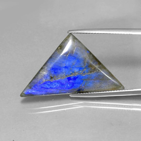 16.19克拉天然拉长石，胖三角形，半透明