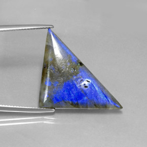 16.19克拉天然拉长石，胖三角形，半透明