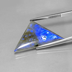 16.19克拉天然拉长石，胖三角形，半透明