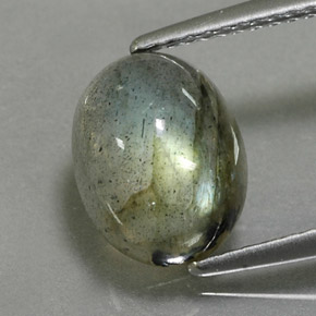 3.19克拉天然多色拉长石，椭圆形切割，10×7.8毫米，半透明