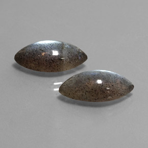 天然多色拉长石，透明，17.8×9.2毫米，透明/半透明