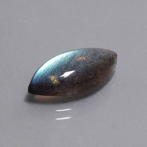 5.19克拉天然多色拉长石，透明，18.1×8.7毫米，透明/半透明