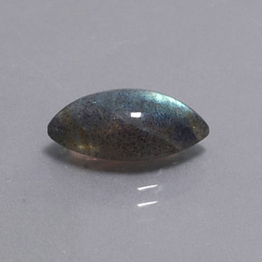 2.98克拉天然多色拉长石，透明，13.9×7.1毫米，透明/半透明