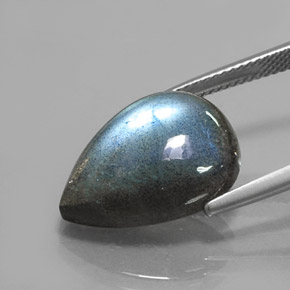 10.49克拉天然拉长石，梨形，半透明