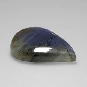 37.86克拉天然拉长石，梨形，30.6×22.4毫米，透明