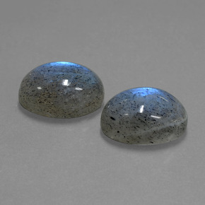 天然拉长石，椭圆形切割，13.3×9.1毫米，半透明
