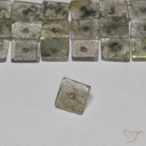 6.66克拉天然拉长石，正方形，透明