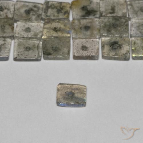 6.66克拉天然拉长石，正方形，透明