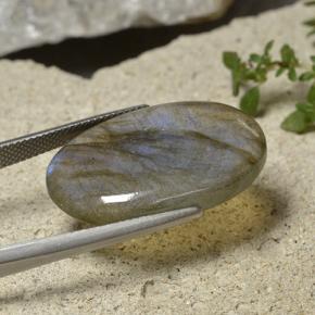 19.67克拉天然拉长石，椭圆形切割，半透明