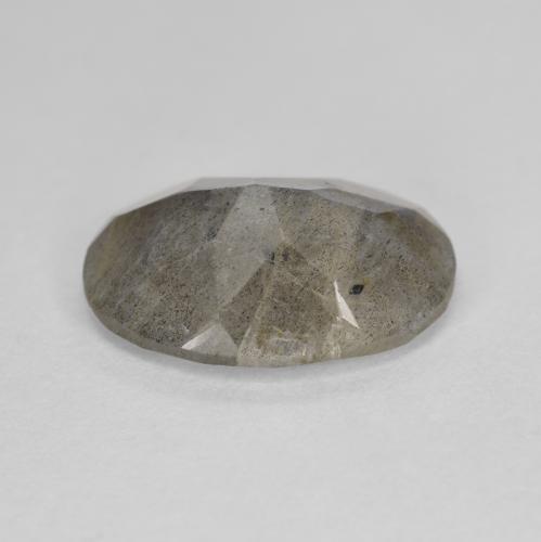 4.45克拉天然多色拉长石，椭圆形切割，13.8×10.2毫米，半透明