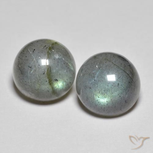 7.36克拉天然拉长石，圆形的，不透明