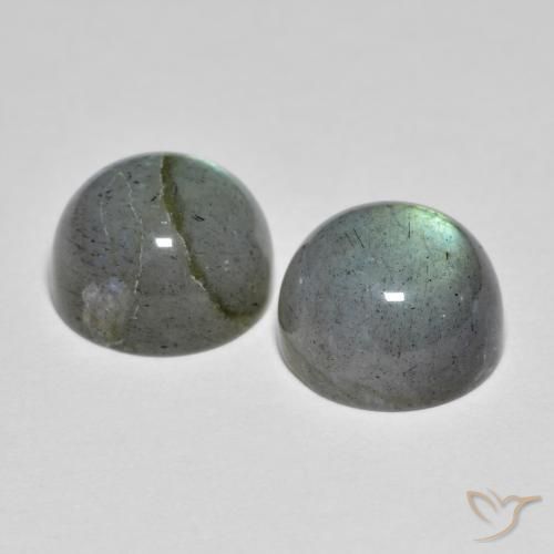 7.36克拉天然拉长石，圆形的，不透明