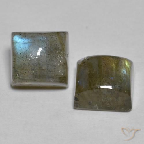 5.11克拉天然拉长石，正方形，半透明