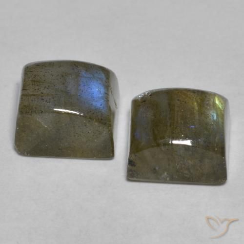 5.11克拉天然拉长石，正方形，半透明