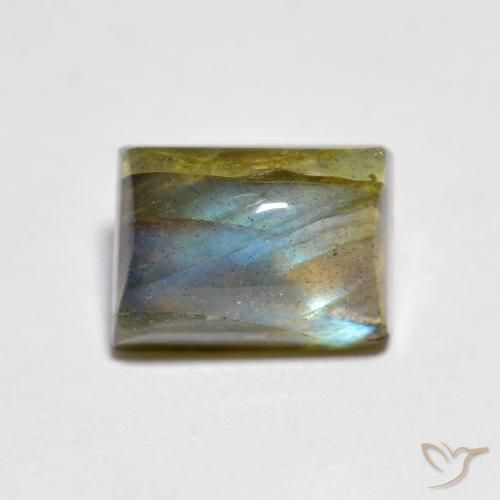 2.25ct 天然 彩色 拉长石, 狭长方形, 透明