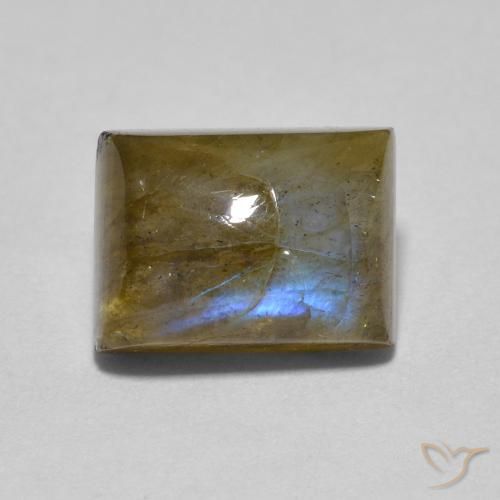 2.04ct 天然 彩色 拉长石, 狭长方形, 半透明