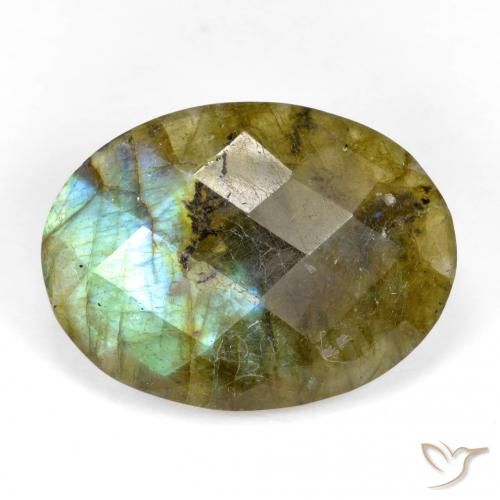 11.59ct 天然 彩色 拉长石, 椭圆形, 半透明