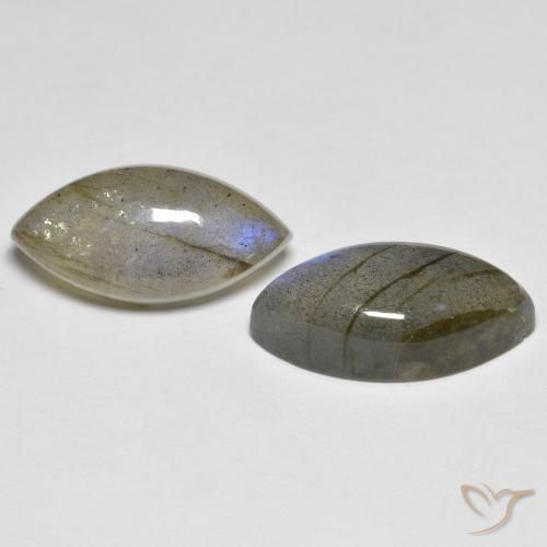 10.21克拉天然拉长石，榄尖形，半透明