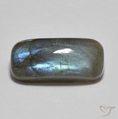 9.58ct 天然 彩色 拉长石, 软垫, 半透明
