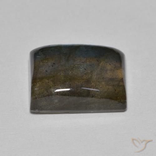 5.45克拉天然拉长石，狭长方形，半透明