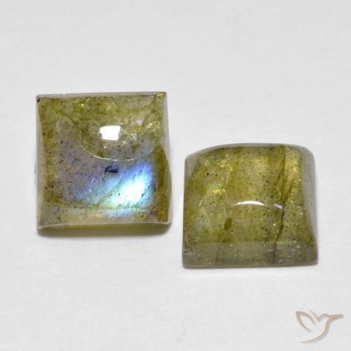 3.96克拉天然拉长石，正方形，透明