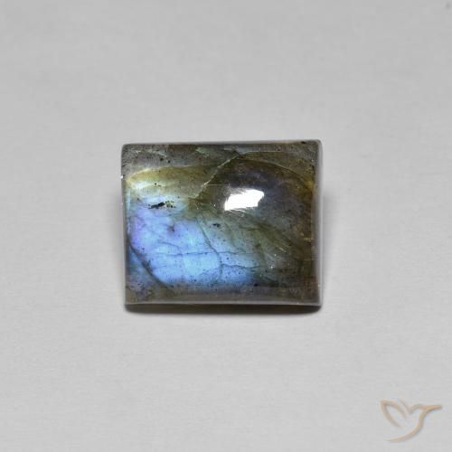 6.73ct 天然 彩色 拉长石, 狭长方形, 半透明