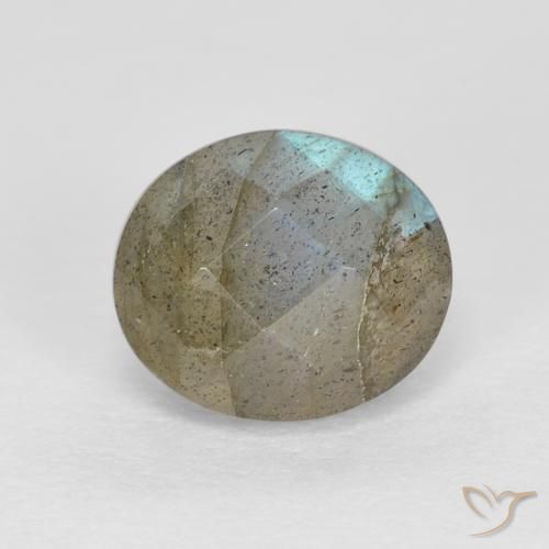 1.32ct 天然 彩色 拉长石, 椭圆形, 半透明